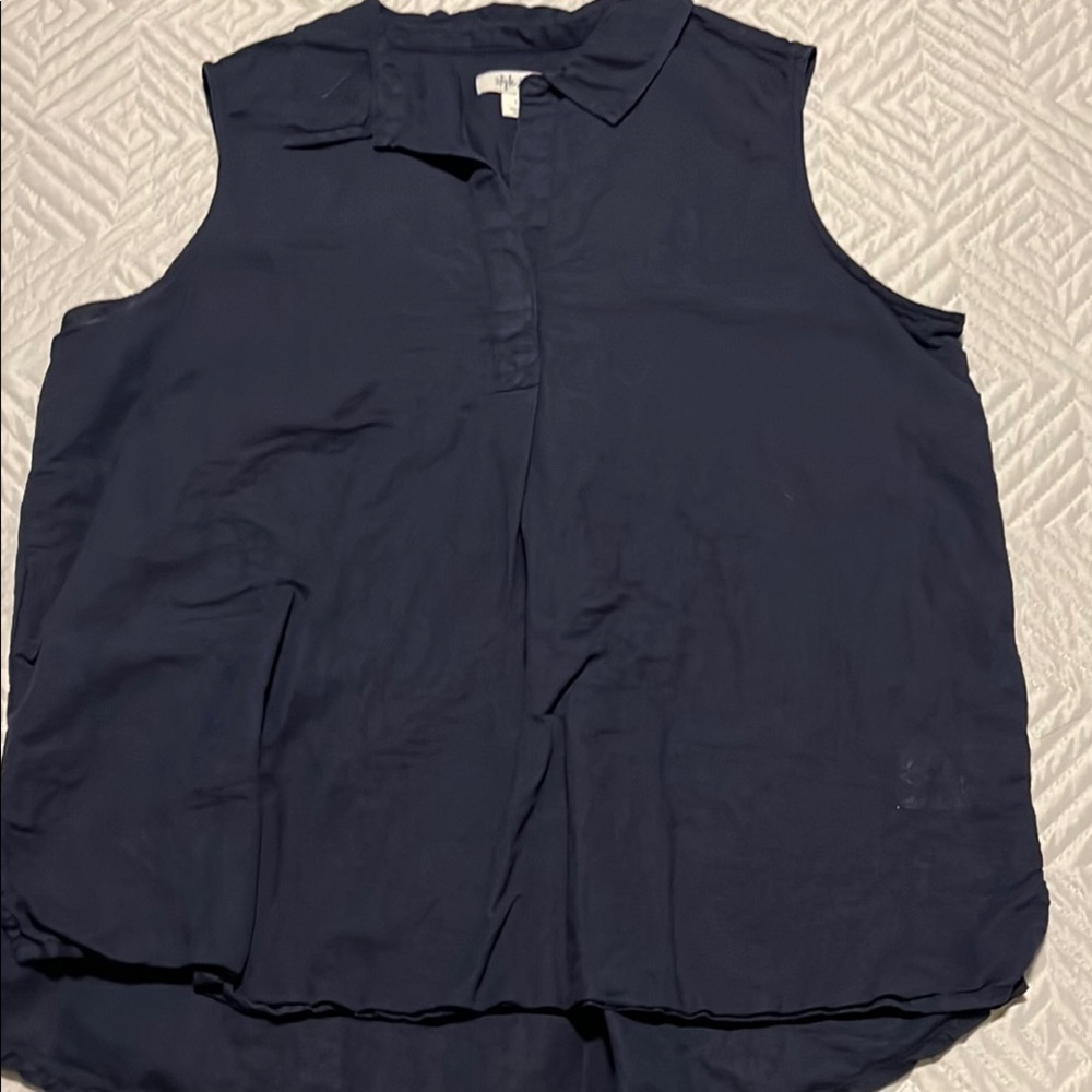 Women's Navy Sleeveless Top